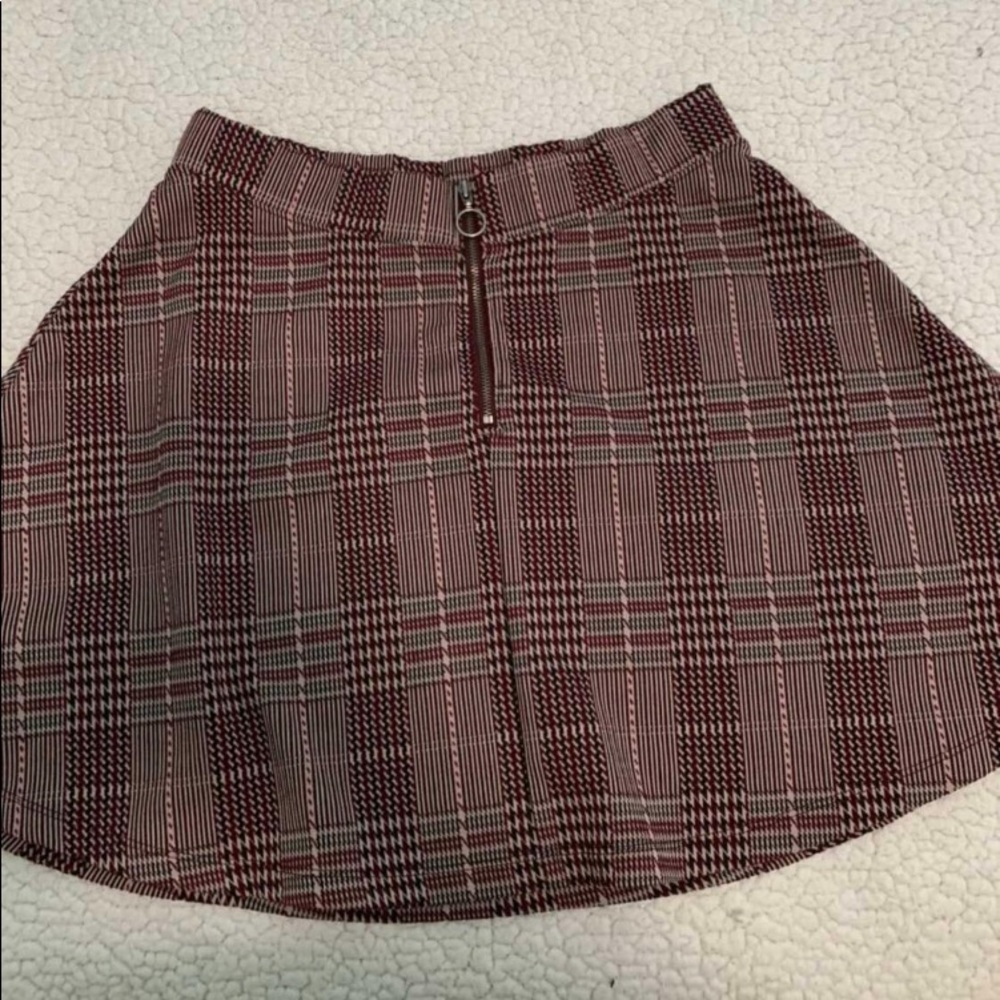 Maroon plaid shirt
